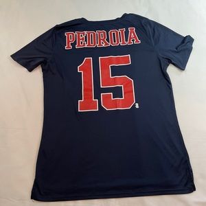 Genuine Merchandise Red Sox PEDROIA # 15 V Neck Women’s Top Size: L